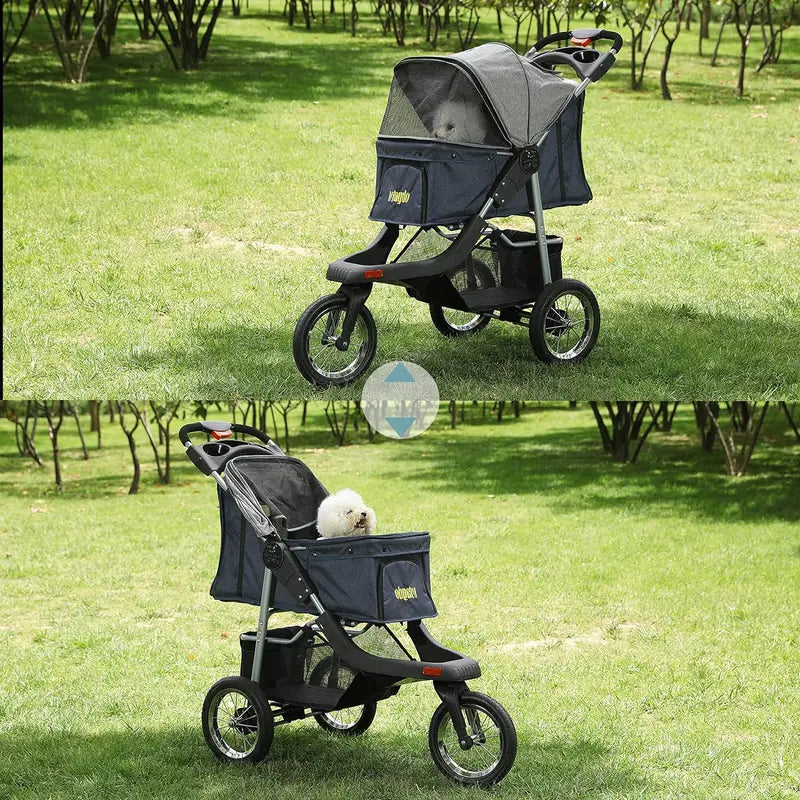 VIAGDO Heavy-Duty Pet Stroller for Small to Medium Dogs and Cats