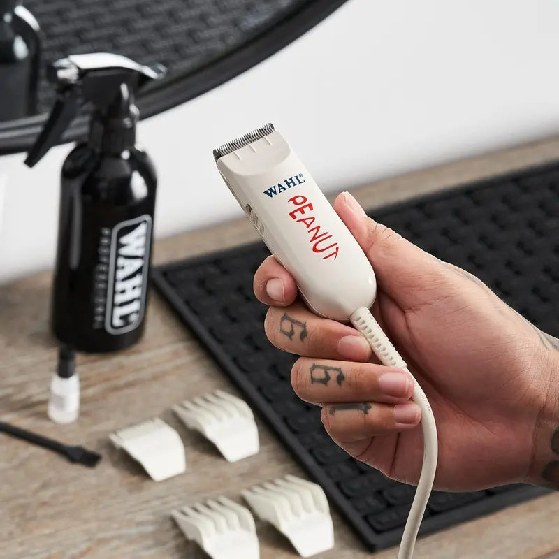 Wahl Professional Classic White Peanut Beard Trimmer & Clipper Kit – 4 Guide Combs