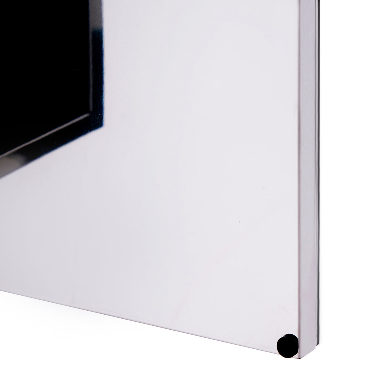 HOMCOM Badezimmerspiegelschrank aus Edelstahl mit Tür und 2 Regalen, 55x14x30cm