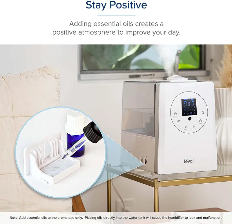 LEVOIT 6L Smart Humidifier – Warm & Cool Mist for Large Bedrooms, Plants & Families with Auto Humidity Sensing