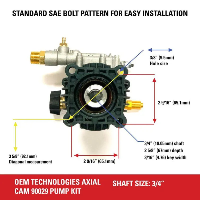 SIMPSON 90029 3400 PSI 2.5 GPM Axial Cam Pump Kit – OEM Technologies