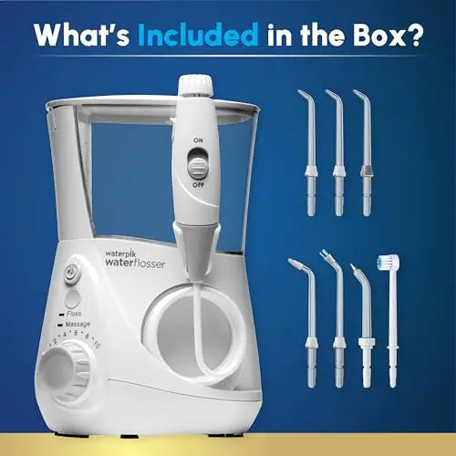 Waterpik Aquarius Water Flosser WP-660, Professional 10-Setting Electric with 7 Tips, ADA-Accepted, White