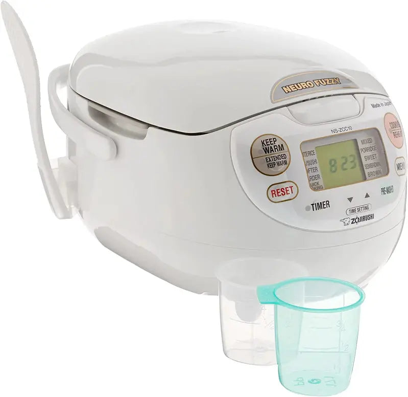Zojirushi Neuro Fuzzy Rice Cooker – 5.5-Cup Capacity, Made in Japan, Premium White Finish