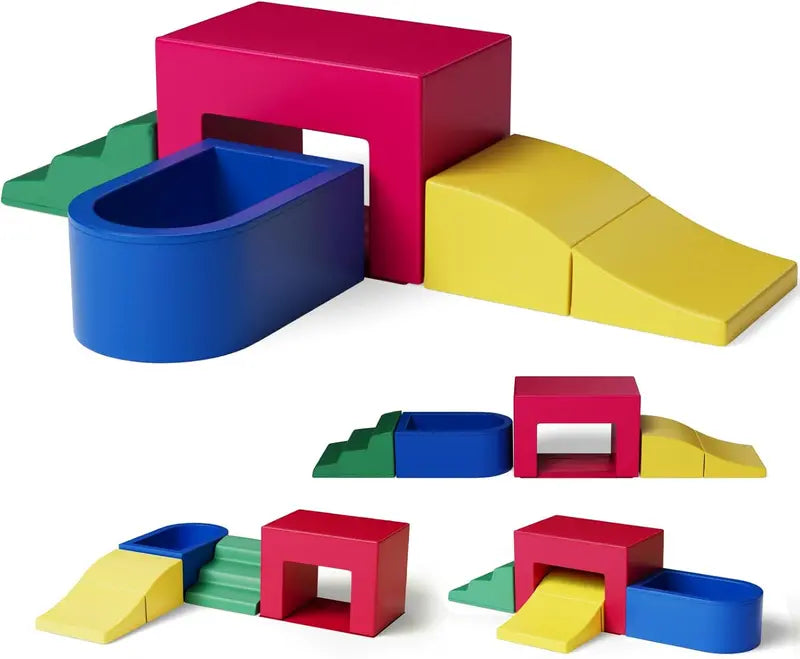 JMPU PU Leather Toddler Climbing Toys – Foam Blocks for Ages 1-3, Soft Indoor Playset, Waterproof & Safe