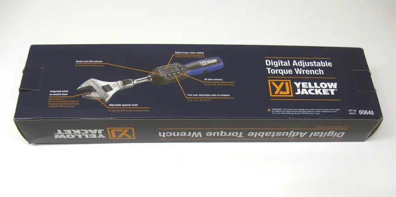Yellow Jacket 60648 Digital Torque Wrench – Adjustable 752 in-lb, 10.6-Inch Handle