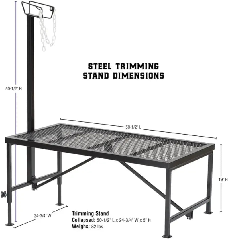 Weaver Leather Adjustable Livestock Trimming Stand – Sturdy Steel Design with Wire Headpiece for Sheep & Goats