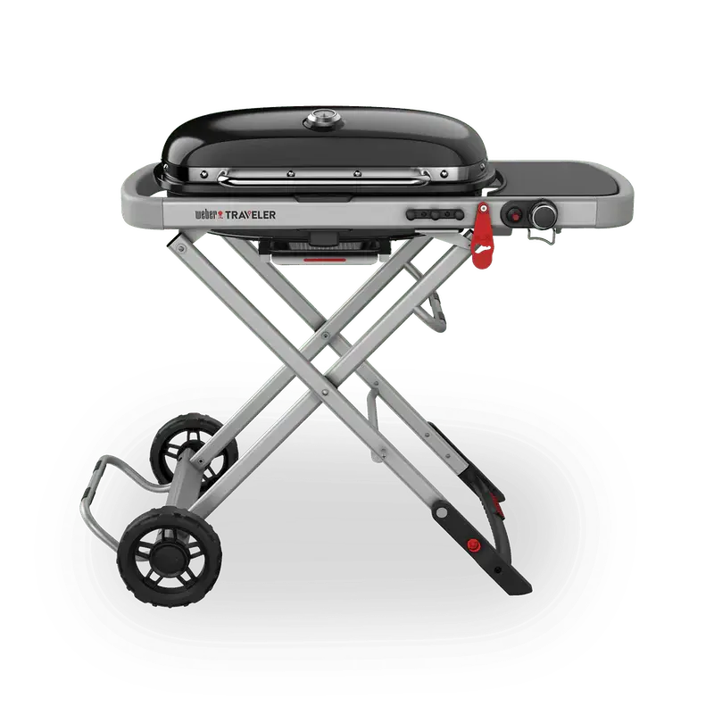 Weber Traveler Portable Gas Grill – Compact, Foldable, and Ideal for Camping or Tailgating