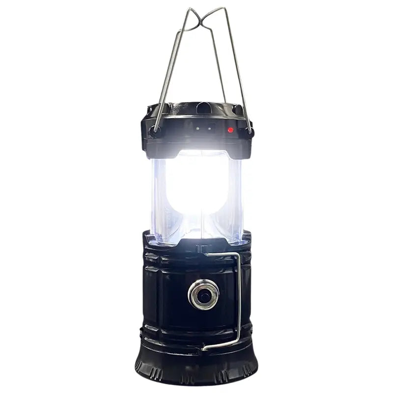 Solar + USB-Rechargeable Collapsible LED Camping Lantern