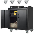 Rolling Metal Garage Storage Cabinet with Lockable Doors, Adjustable Shelves, and Tool Organization – 34″H x 30.3″L x 18″W