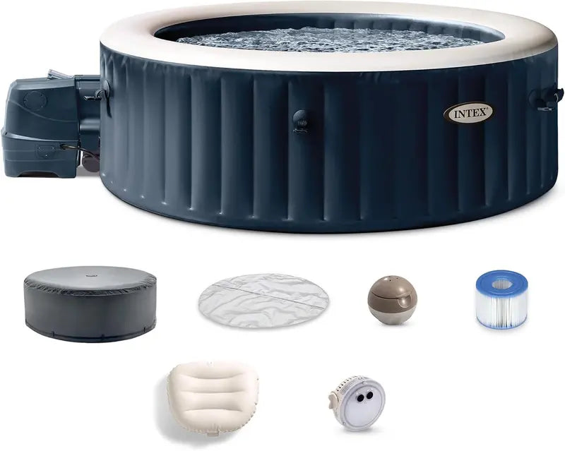Intex PureSpa Plus Inflatable Bubble Massage Spa Set – Includes Energy-Saving Heater and Pump