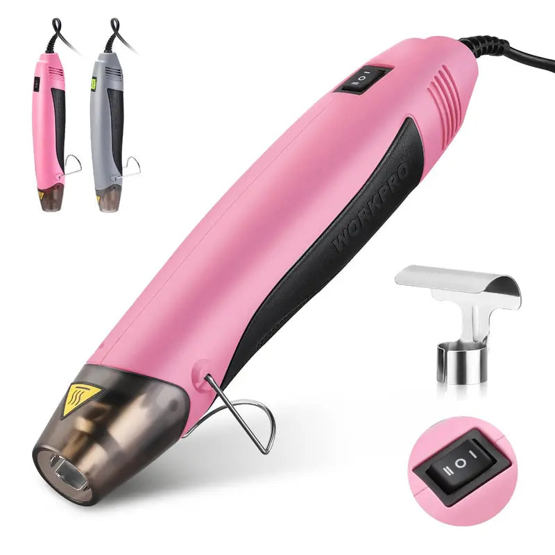 WORKPRO 400W Mini Hot Air Gun – Adjustable Temperature, Reflector Nozzle