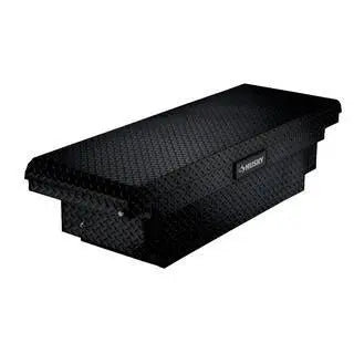 Low-Profile Matte Black Aluminum Truck Toolbox – 61.86 in. for Mid-Size Trucks
