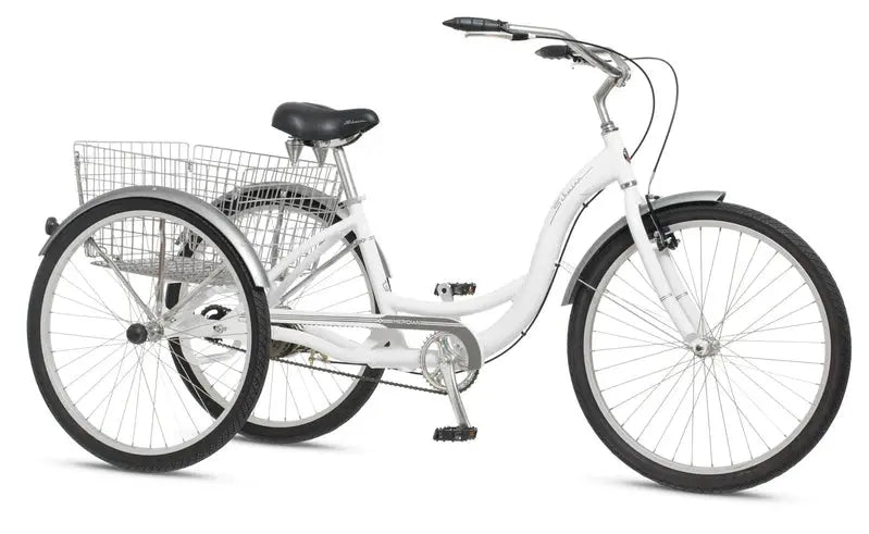Schwinn Meridian Adult Tricycle – 26-Inch Cruiser with Low-Step Frame, Wide Seat, and Rear Folding Basket
