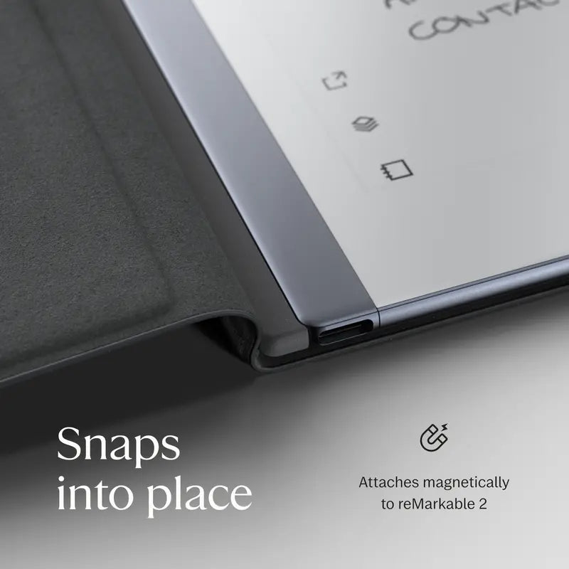 reMarkable 2 Paper Tablet – 10.3″ E-Ink Display with Marker Plus & Polymer Weave Folio (Gray)