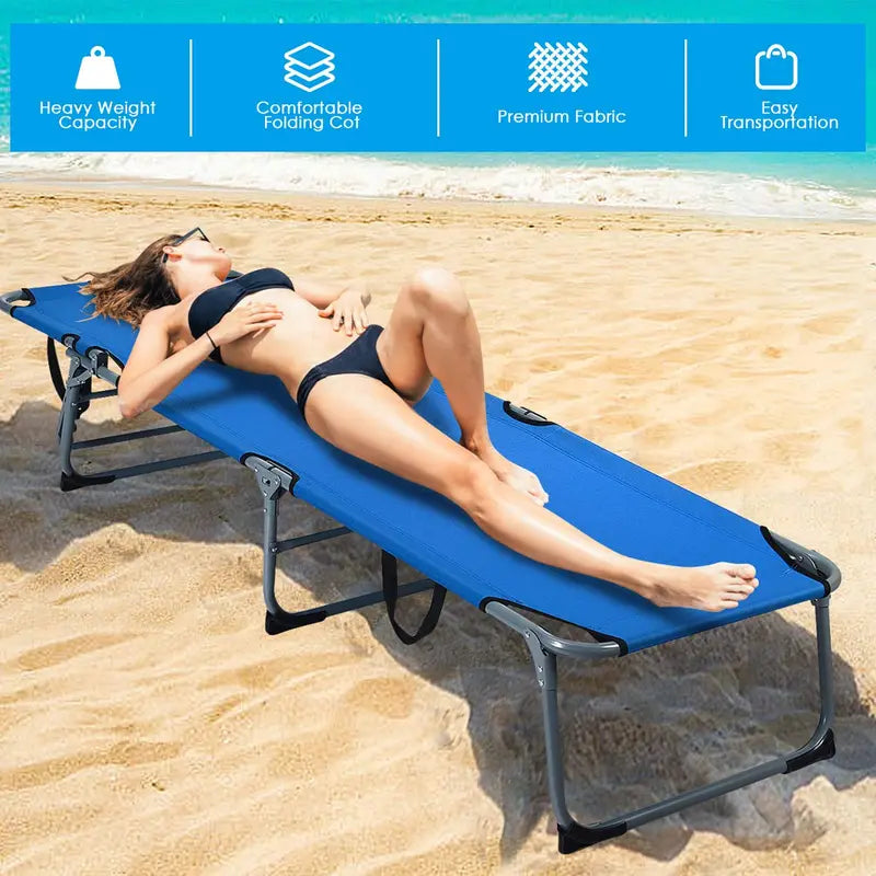 Versatile Adjustable Patio Recliner – Space-Saving Folding Lounge Chair