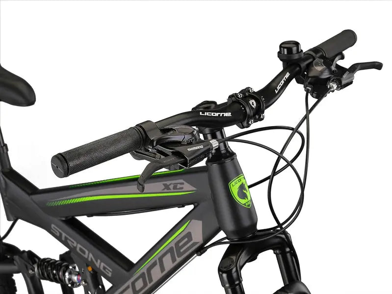 Licorne Bike Strong 2D Premium Hardtail Mountain Bike – Aluminum Frame, 21-Speed Drivetrain
