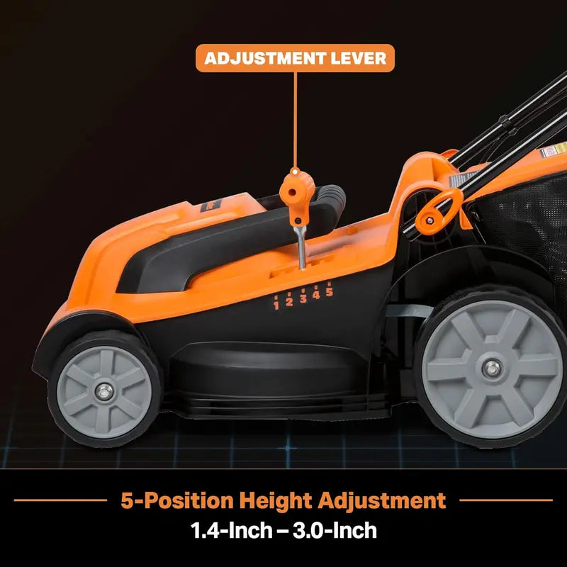 LawnMaster MEB1114K 15-Inch Corded Electric Lawn Mower – 11-Amp Motor for Small to Medium Yards