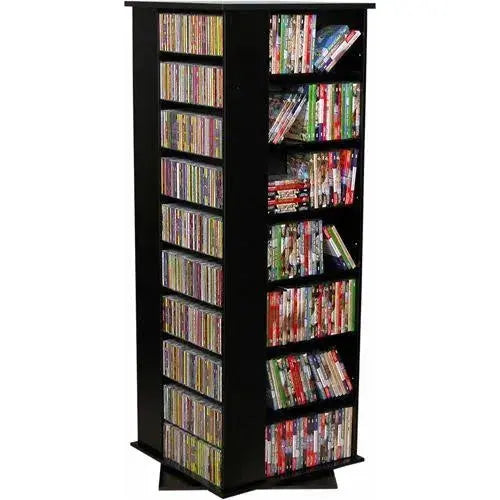 Venture Horizon Grande Media Tower – Rotating Walnut-Finish Entertainment Center