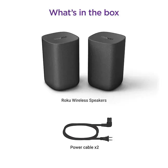 Roku Wireless Smart Speakers – 2-Pack, 80-Watt Indoor Portable Audio System