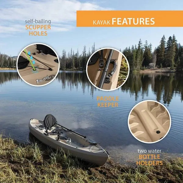 Lifetime Tamarack Angler 100 Fishing Kayak – 2-Pack with Paddles Included