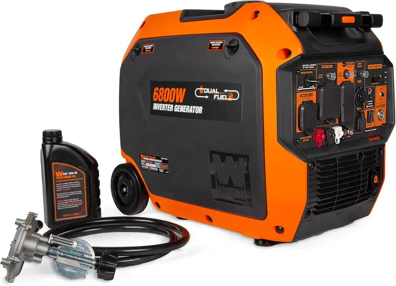 WEN 6800W Dual-Fuel Inverter Generator – RV-Ready with CO Detection Safety System