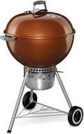 Weber Original Kettle Premium 22-Inch Charcoal Grill – Black Outdoor BBQ with Built-In Thermometer