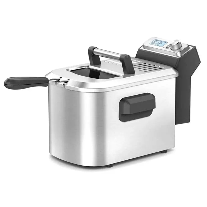 Smart Brushed Stainless Steel Air Fryer – Digital Touchscreen, Precision Cooking Technology