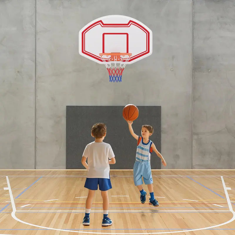 Large Wall-Mounted Indoor/Outdoor Basketball Hoop with 36″ x 24″ Shatterproof Backboard