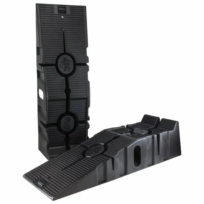 RhinoGear RhinoRamps 11914MI Vehicle Ramp Set – Heavy-Duty Pair Rated for 12,000 lb GVW, Low-Profile Aluminum Design