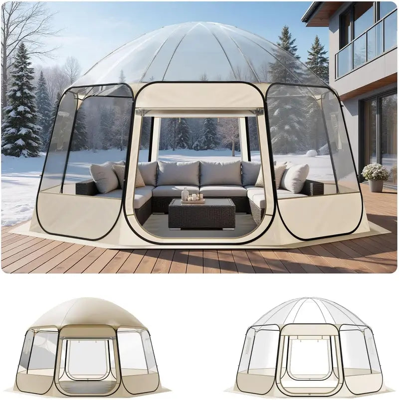 VEVOR Clear Bubble Pop-Up Sports Tent — 8 Size Options for 1–6 People