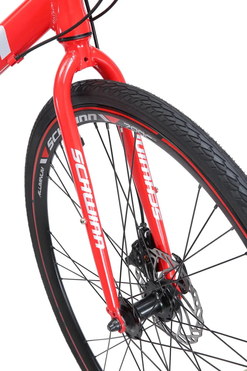 Schwinn Kempo Men's Hybrid Bike, 21-Speed, 700c Wheels, Aluminum Frame, Red