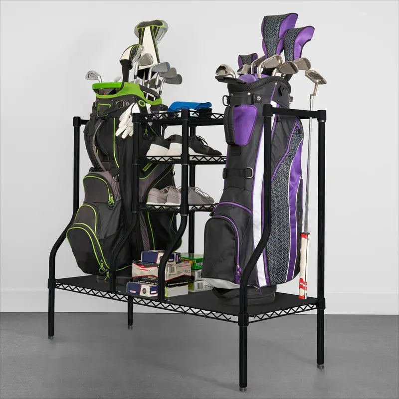 SafeRacks Golf Gear Organizer – Freestanding Bag & Equipment Storage Rack
