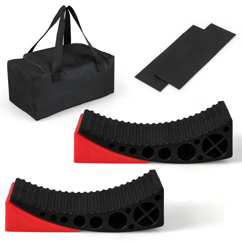 RV Camper Leveling Blocks – 2-Pack Adjustable Stabilizers