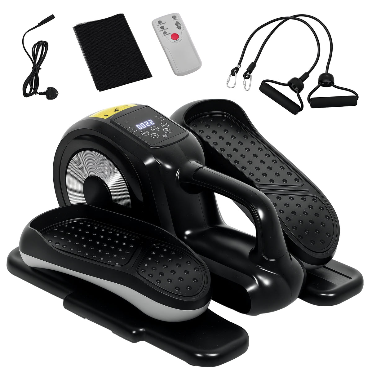 SPORTNOW Fußtrainer, Handlicher Pedaltrainer, 12 Programme, LCD-Monitor, Fernbedienung, Heimtrainer, Workout-Gerät