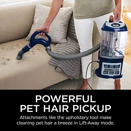 Shark NV360 Lift-Away Upright Vacuum – HEPA Filtration, Swivel Steering & Large Dust Cup (Blue)