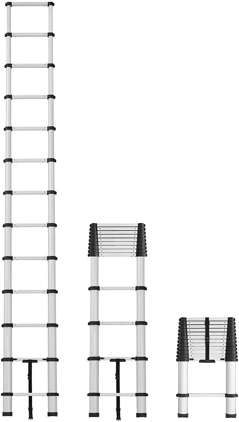 SmartClose Telescoping Aluminum Ladder – 300-Lb Capacity, 12.5-Foot Reach with Soft-Close Locks