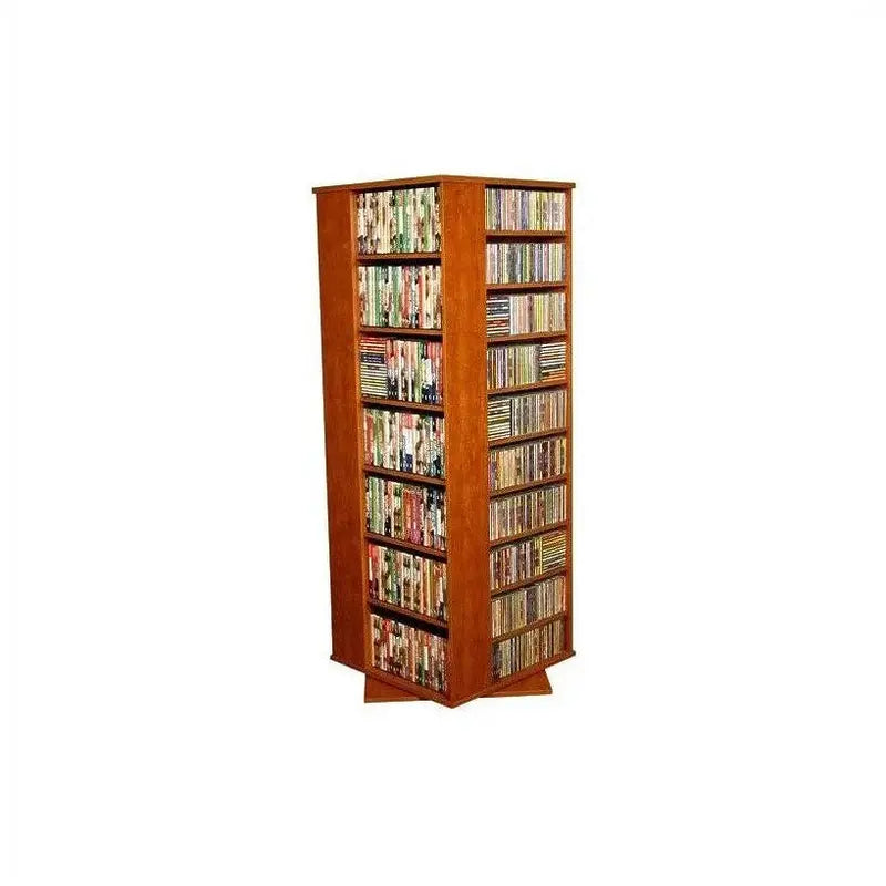 Venture Horizon Grande Media Tower – Rotating Walnut-Finish Entertainment Center