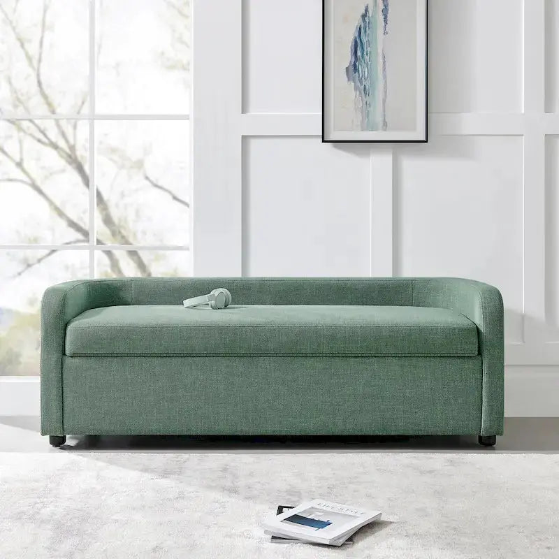 Wendy Upholstered Storage Bench – Compact Footstool with Hidden Compartment