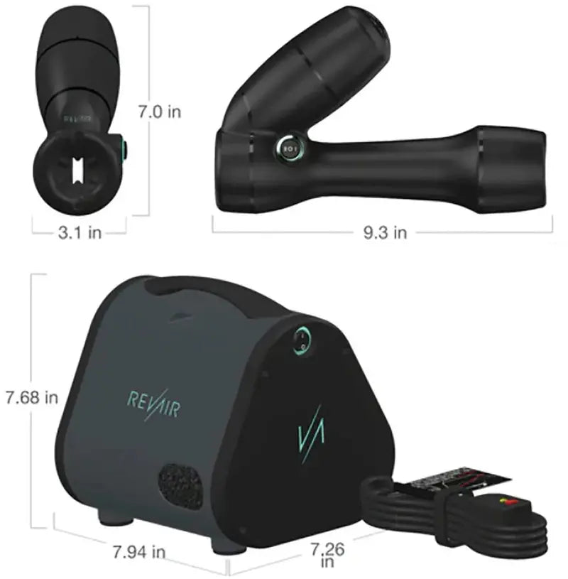 Reverse-Air Hair Dryer with Integrated Hair Clips – Sleek Black Design