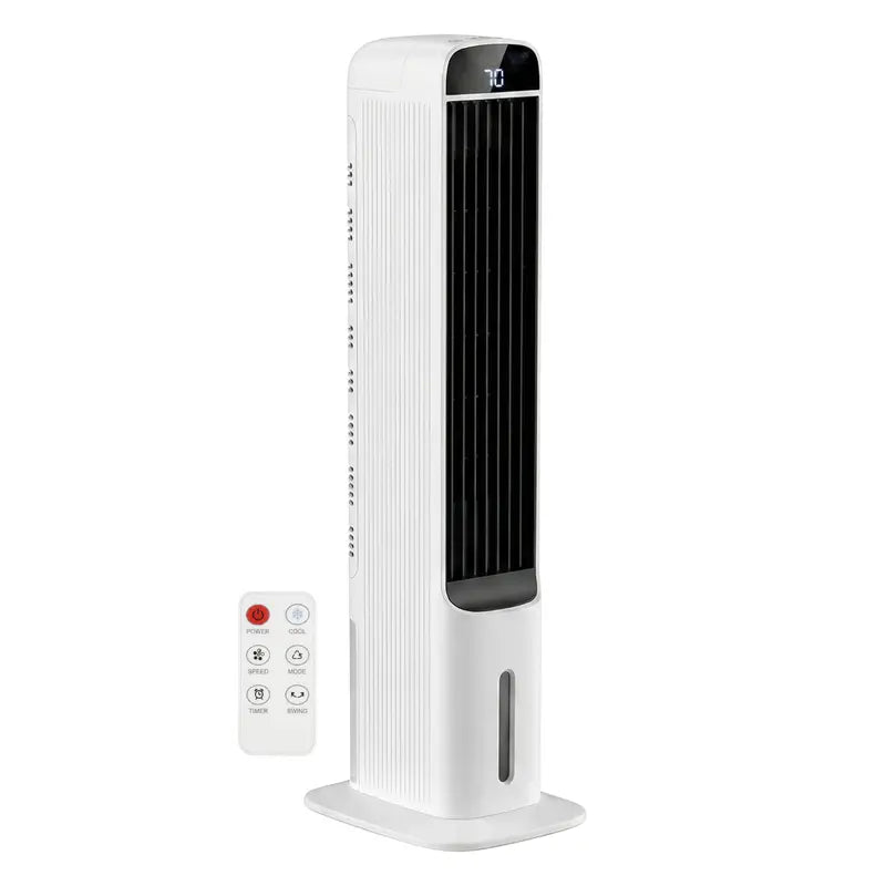 Smart Evaporative Air Cooler with Touch Controls, Adjustable Timer, and Portable Design
