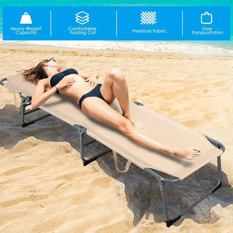 Versatile Adjustable Patio Recliner – Space-Saving Folding Lounge Chair