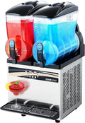 Vevor Dual-Tank Slushy Machine – 15L x 2, 120-Cup Capacity, Stainless Steel Frozen Drink Dispenser for Bars & Events