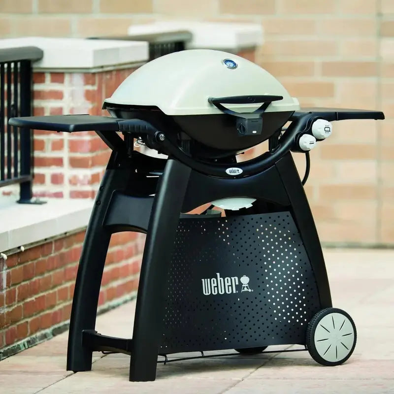 Weber Q3200 Propane Grill – Titanium Finish, Premium Portable Gas BBQ