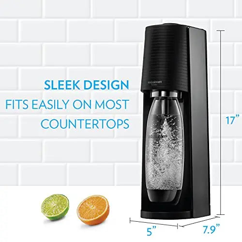 SodaStream Terra Sparkling Water Maker (Black) with CO2, DWS Bottle and Bubly Drop