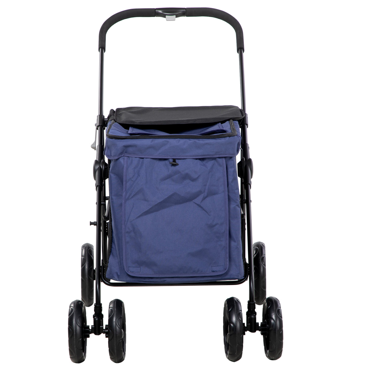 PawHut Hundetrolley bis 20kg klappbar Kissen 3 Seitentaschen 102 cm x 62 cm x 105 cm Blau