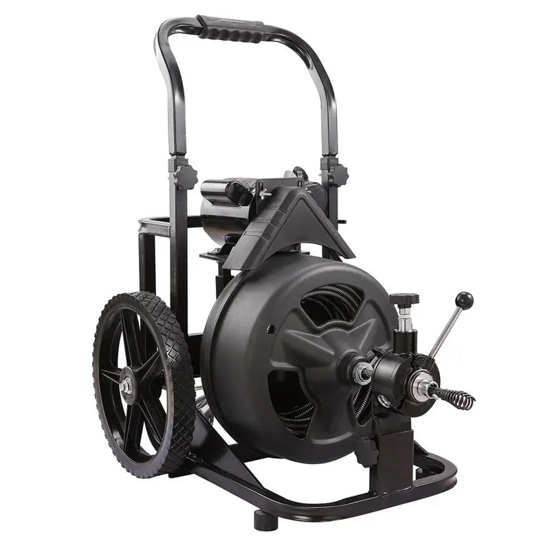XtremepowerUS 100-Foot Electric Drain Snake – Commercial-Grade Sewer Auger with Attachments and Heavy-Duty Motor