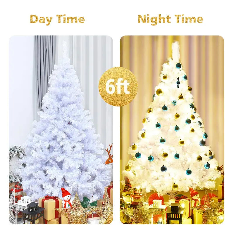 White Artificial Christmas Tree – Available in 6ft, 7.5ft, and 9ft Heights