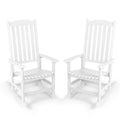 Vrakae 2-Pack All-Weather Rocking Patio Chairs – High-Back Ergonomic Design