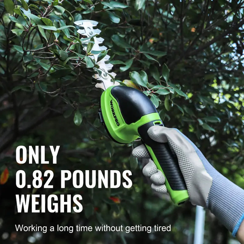 WORKPRO 3.6V Cordless 2-in-1 Hedge & Grass Trimmer – Lightweight Handheld Design