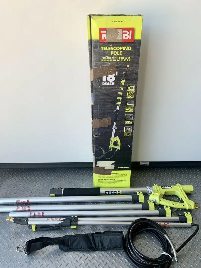 RYOBI 18-Foot Pressure Washer Extension Pole – Compatible Up to 4200 PSI